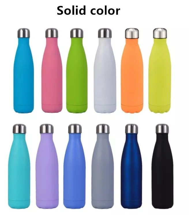 350ml/750ml Stainless Motion Sports Rugged Water Cup Monolayer Metal Color Cola Drink Bottle Drinkware